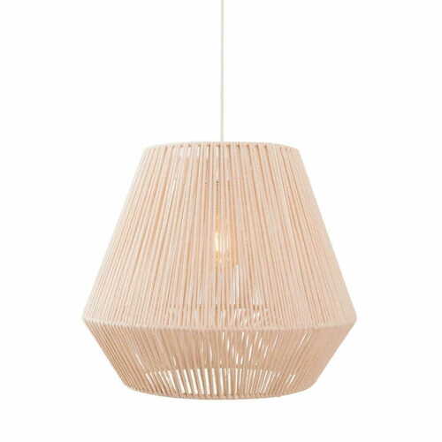 Verifica Lampă suspendată Max Light Praslin II albă bumbac 44 cm P0584