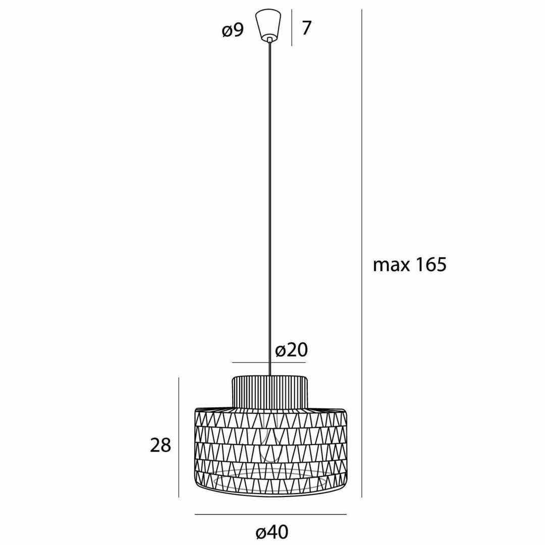 Afişa Lampă suspendată Max Light Raffle P0587 albă 40 cm hârtie țesută Lampă suspendată Max Light Raffle P0587 albă 40 cm hârtie țesută