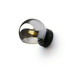 Lampă de perete Solaris montată la suprafață Sticlă colorată/Negru 230 V Led E14 7 W. small 0