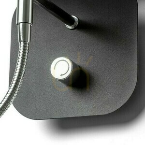 Lampă de perete Lampă de perete Perth cu reflector cu led negru/negru cromat 230 V E14 7+3 W 30° 3000 K small 4