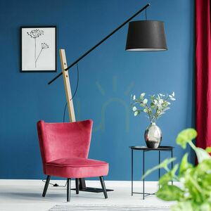 Lampadar Rendl DANTE R13653 negru cu lemn, E27, 214 cm small 6