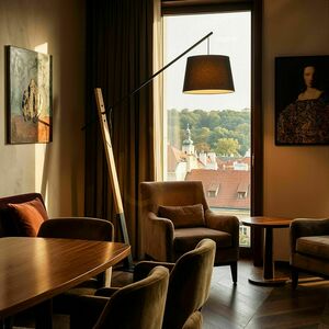 Lampadar Rendl DANTE R13653 negru cu lemn, E27, 214 cm small 7