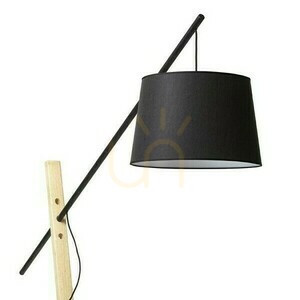 Lampadar Rendl DANTE R13653 negru cu lemn, E27, 214 cm small 1