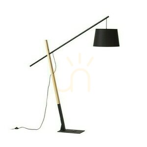 Lampadar Rendl DANTE R13653 negru cu lemn, E27, 214 cm small 0
