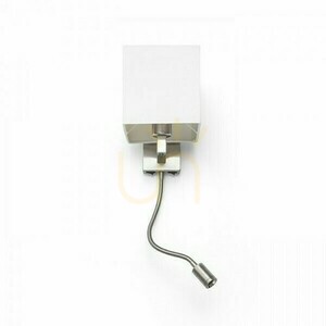 Lampă de perete Taina cu abajur alb nichel mat 230 V Led E27 15+3 W 25° 3000 K small 3