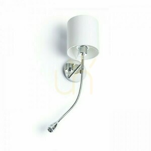 Lampă de perete Versina cu abajur alb cromat 230 V Led E27 15+3 W 25° 3000 K small 1