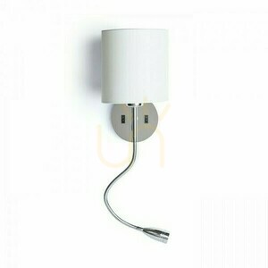 Lampă de perete Versina cu abajur alb cromat 230 V Led E27 15+3 W 25° 3000 K small 4
