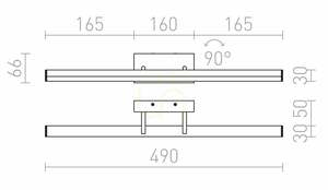 Aplică de baie Rendl SWAY R12951 crom, LED 12 W 3000 K, 49 cm IP44 small 7