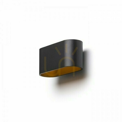 Verifica Lampă de perete Mario Black Matte / Gold 230 V Led G9 5 W.