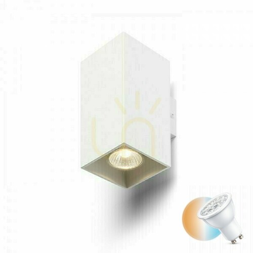 Verifica Aplică Agate Ii lampă de perete alb mat 230 V Gu10 2x35 W.