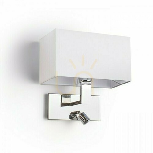 Verifica Aplică Rendl PLAZA cu lampă LED de citit, albă/crom, E27 + LED 3 W, R11982