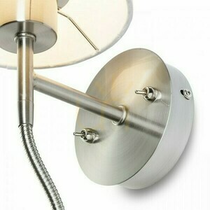 Aplică Versa Aplică de perete cu abajur Alb Nichel Mat 230 V Led E27 15+3 W 40° 3000 K small 1