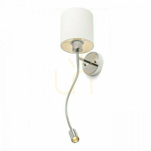 Verifica Aplică Versa Aplică de perete cu abajur Alb Nichel Mat 230 V Led E27 15+3 W 40° 3000 K