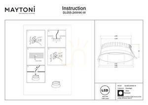 OKNO corp de iluminat încastrat DL055-24W4K-W IP44 Maytoni small 6