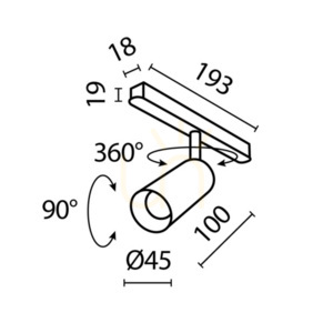 FOCUS LED reflector pentru bare TR032-4-5W3K-M-DS-BBS Maytoni small 11