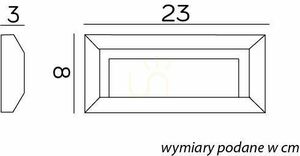 Lampă de perete exterior SU-MA LED 3W IP65 gri 23 cm 2502C DG small 3