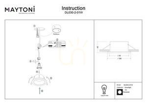 Corp de iluminat încastrat YIN DL030-2-01W Maytoni small 5