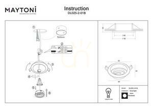 Corp de iluminat încastrat ATOM DL025-2-01B Maytoni small 6