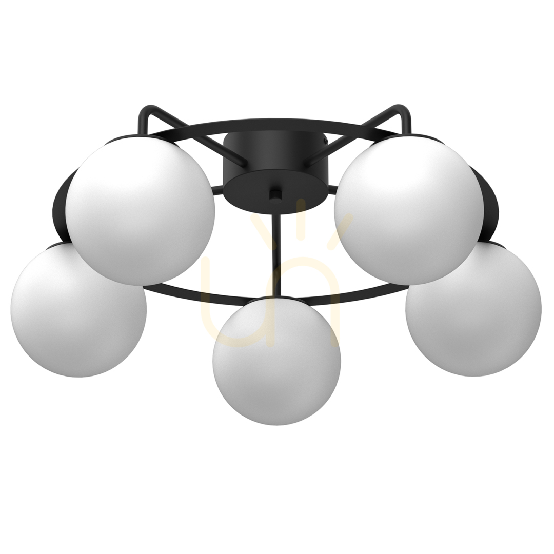 Plafond Ballo Negru 5Xe27
