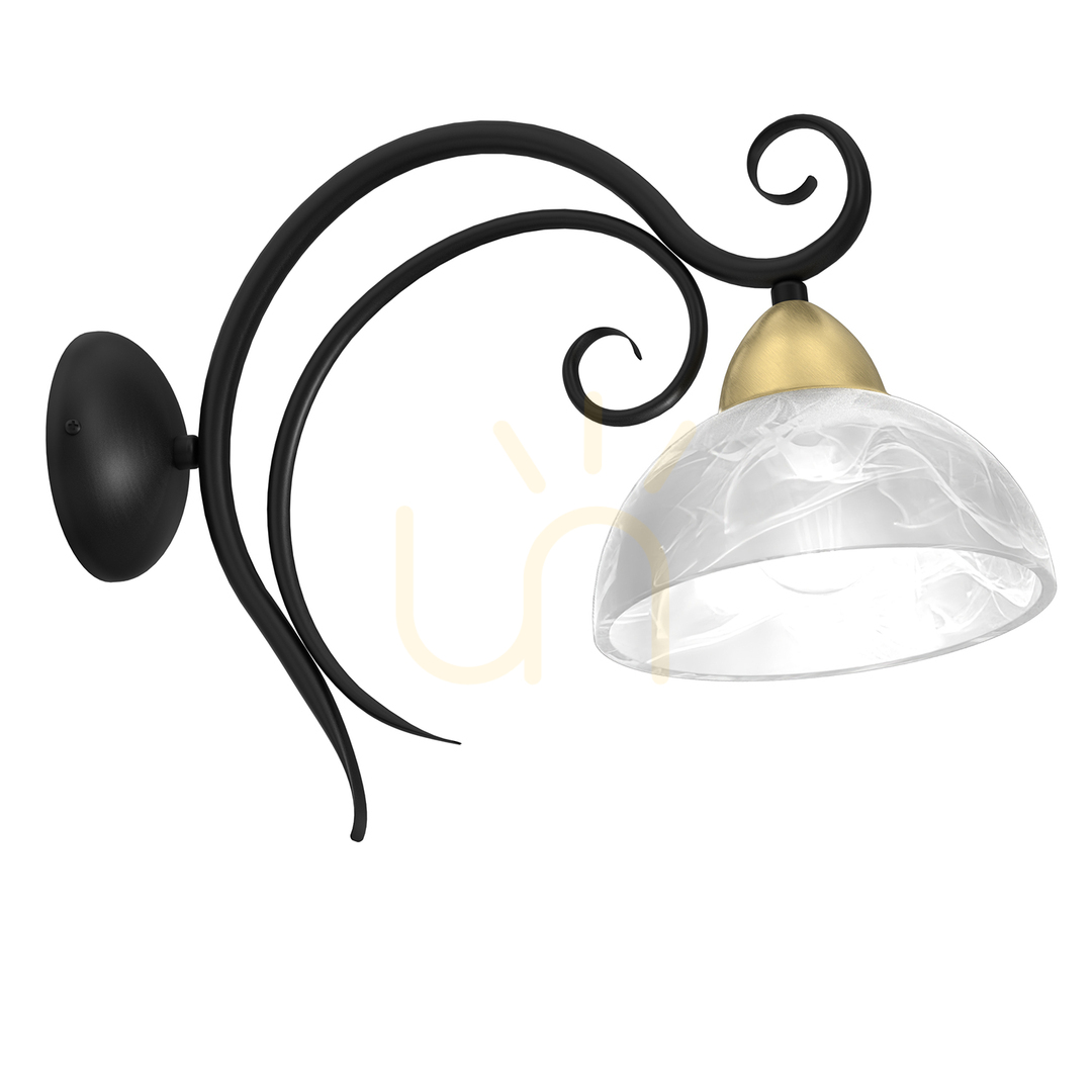 Lampă de perete Aurora Black/Brass 1