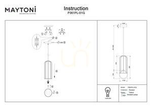 TELFORD lampă suspendată P361PL-01G Maytoni small 5