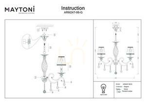Lampă suspendată GRACE ARM247-06-G Maytoni small 4