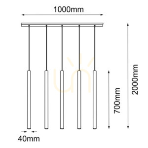 Lampă suspendată Antigo Akadi 5 alamă lustruită alb 8888 small 1
