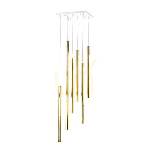 Verifica Lampă suspendată Antigo Akadi 8 LED MR11 alamă lustruită alb 700 mm 8892