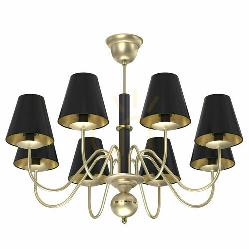 Verifica Lampă suspendată Antigo Deria 8xE14 platină/negru oțel textil 86,2 cm 5099