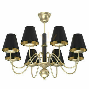 Lampă suspendată Antigo Deria 8xE14 platină/negru oțel textil 86,2 cm 5099 small 0