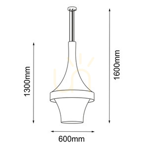 Lampă suspendată Antigo Dota A bej 60 cm LED E27 3000K 5035 small 1