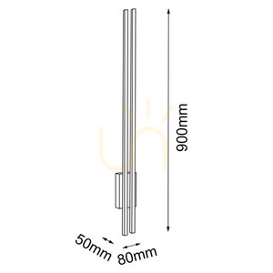 Aplică LED Antigo Ebora 2 alamă mată/negru 90 cm 8243 small 1
