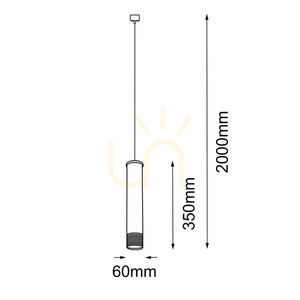 Lampă suspendată Antigo Eido 1 alb patină GU10 200 cm alamă SKU 8257 small 1