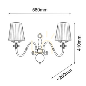 Aplică perete Antigo Lilosa 2 alamă lustruită E14 8399 small 1