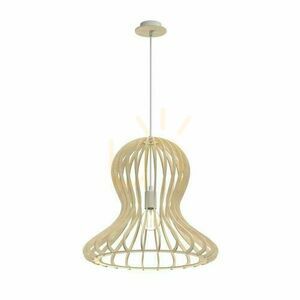 Lampă suspendată Antigo Octo din lemn natural 44 cm E27 LED 5017 small 0
