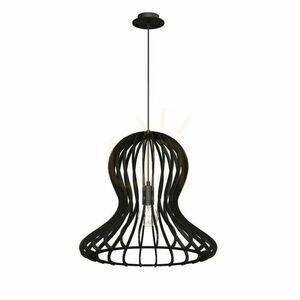 Lampă suspendată Antigo Octo negru lemn E27 44 cm 5020 small 0