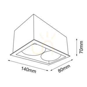 Plafonieră Antigo Cage Out Mini 1-2 albă 2xGU10 oțel 1081 small 1