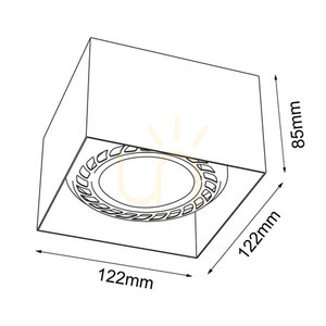 Plafonieră Antigo Cage 1268 albă LED ES111 12,2 cm small 1