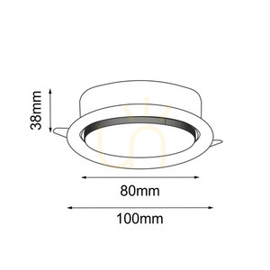Lumină încastrată Antigo Drop 3029 alb GX53 oțel 10x10 cm small 1