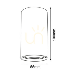 Plafonieră Antigo Point 55 negru GU10 100 mm 1252 small 1