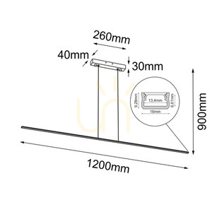 Lampă suspendată LED Antigo Slim P negru 120 cm oțel 4000K 5001 small 1