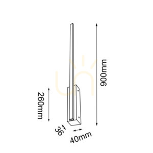 Aplică perete LED Antigo Slim W 90 alb 900 mm oțel 4027 small 1