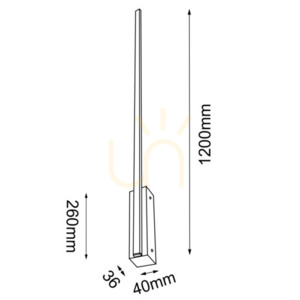 Aplică LED Antigo Slim W 120 alb 120 cm oțel 4000K 4030 small 1