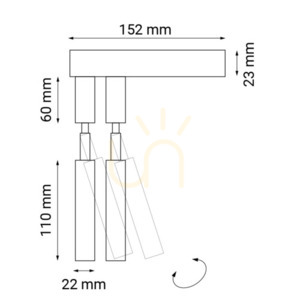 Aplică perete Antigo Alha E 2 negru oțel 2xG9 9014 small 1