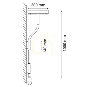 Aplică LED de perete Antigo Alha S negru 100 cm 3000K 9059 small 1