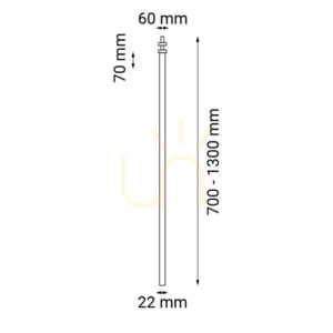 Lumină încastrată Antigo Alha T cupru lustruit G9 120 cm 9116 small 1