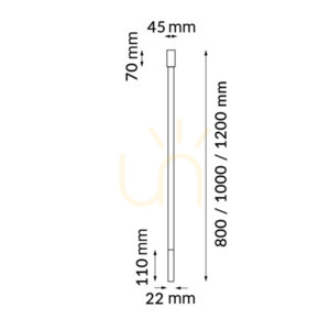 Plafonieră Antigo Alha N negru oțel LED G9 120 cm 9250 small 1