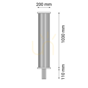 Plafonieră Antigo IHI negru 8xG9 oțel 114 cm 9006 small 1
