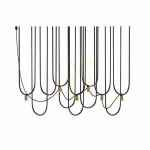 Lampă suspendată Antigo Udin 6 negru/platină oțel 110 cm LED MR11 9783 small 0