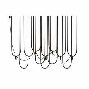 Lampă suspendată Antigo Udin 6 negru oțel LED MR11 110 cm 9785 small 0